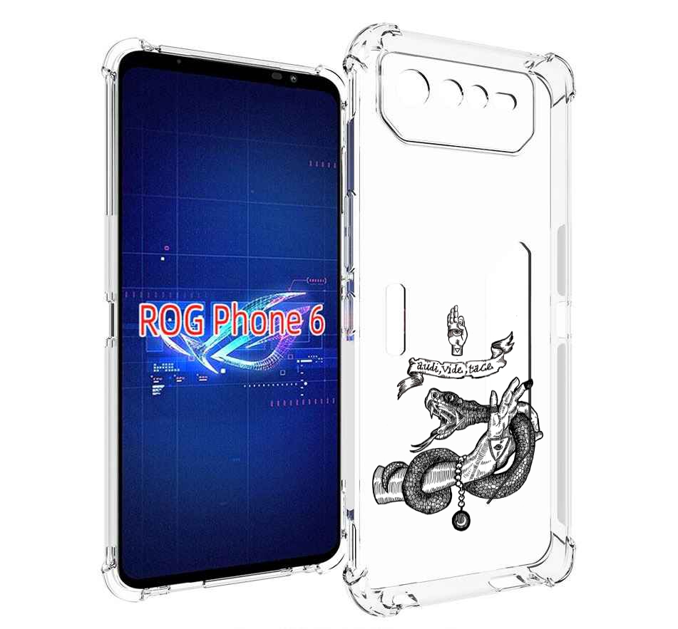 

Чехол MyPads змея на руке рисунок для Asus ROG Phone 6, Прозрачный, Tocco