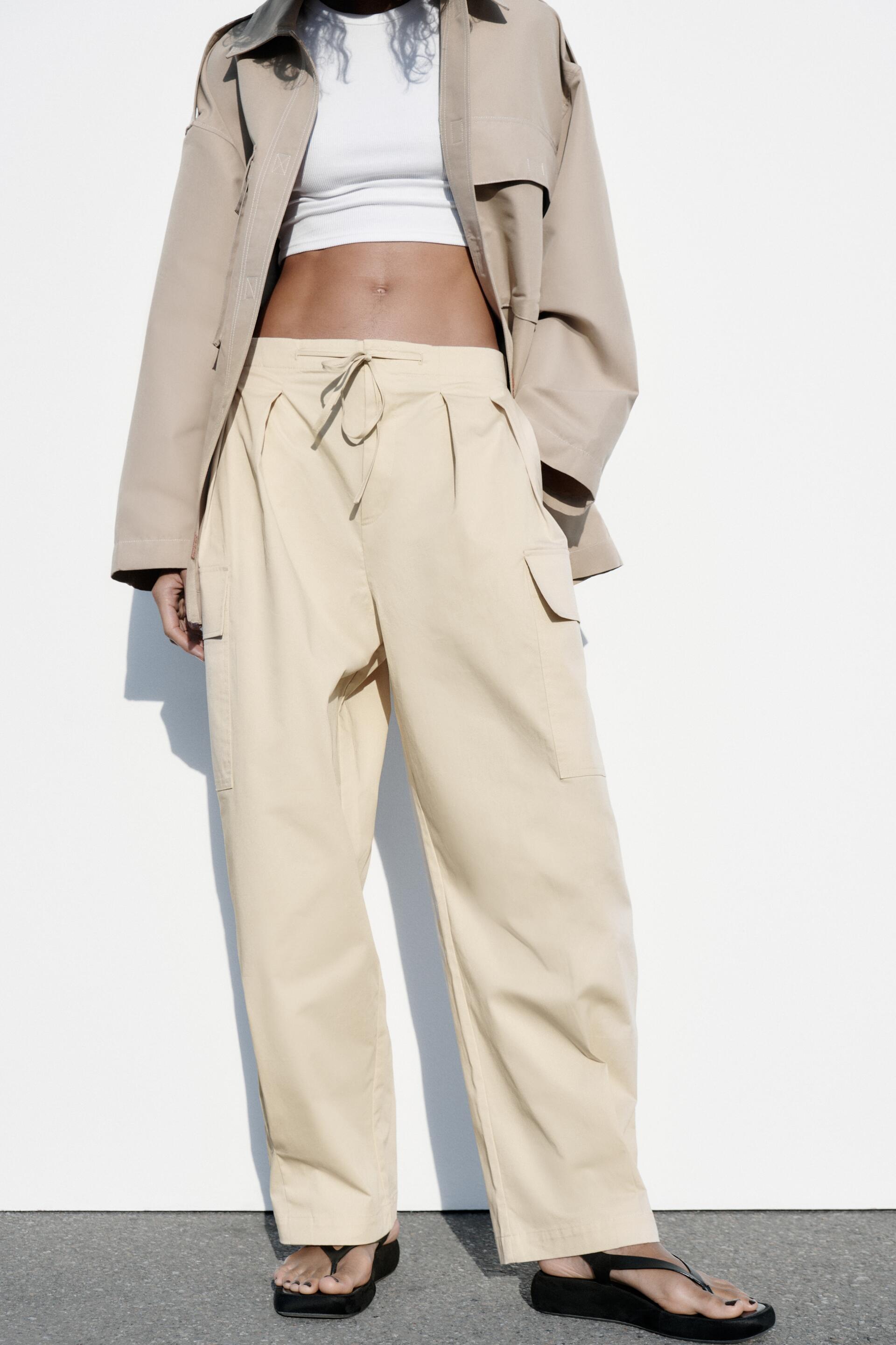 Женские брюки Брюки женские ZARA 07385414 серые S (доставка из-за рубежа)