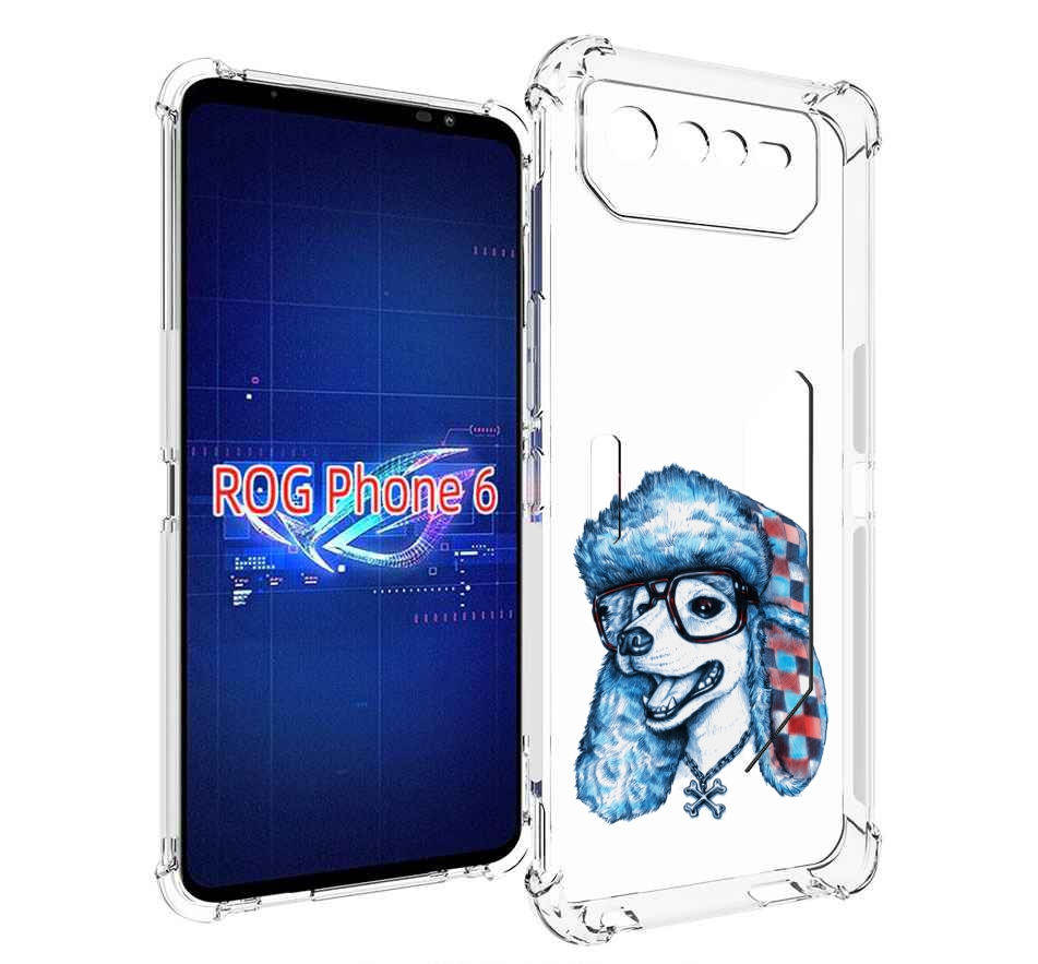 

Чехол MyPads зимний пес для Asus ROG Phone 6, Прозрачный, Tocco