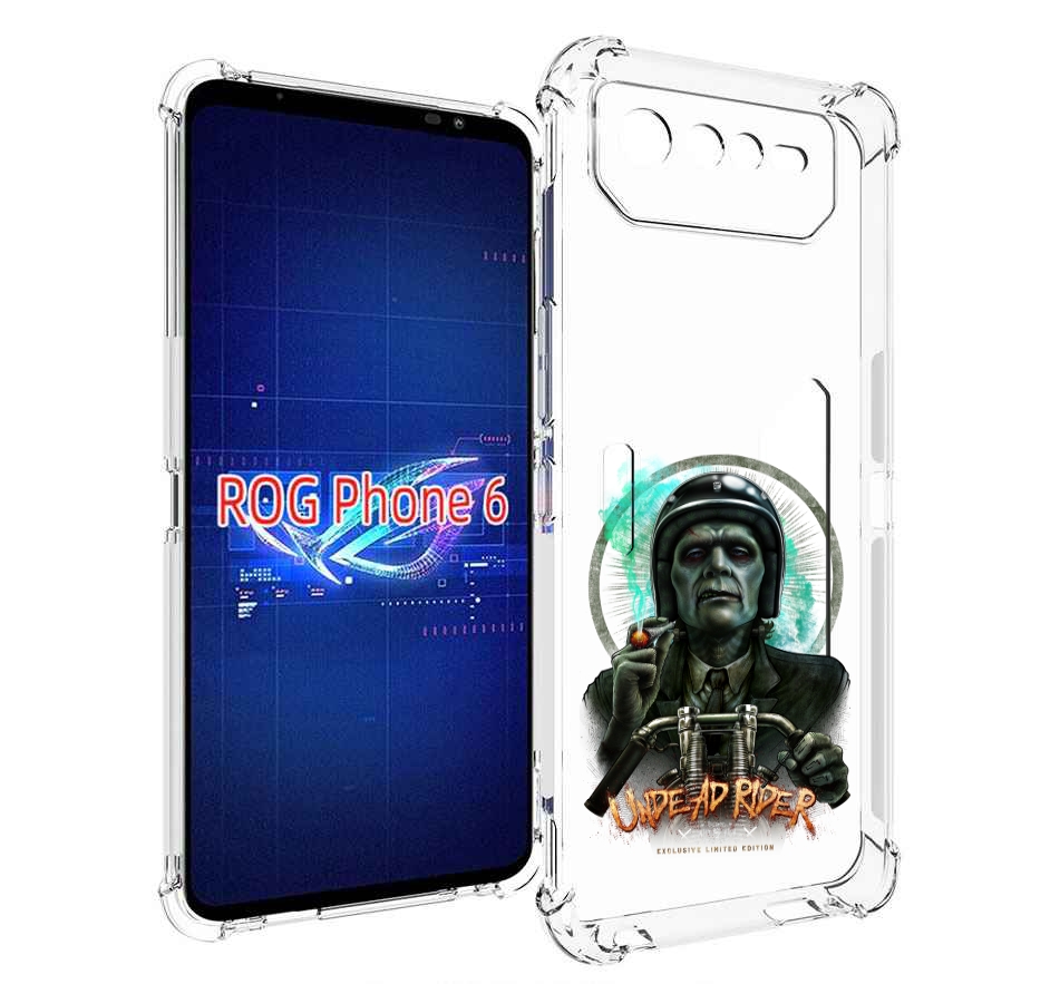

Чехол MyPads зеленый мужчина с сигаретой на мотоцикле для Asus ROG Phone 6, Прозрачный, Tocco