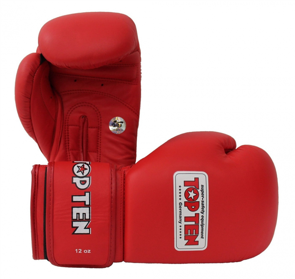 фото Top ten top ten боксерские тренировочные перчатки красные aiba tt