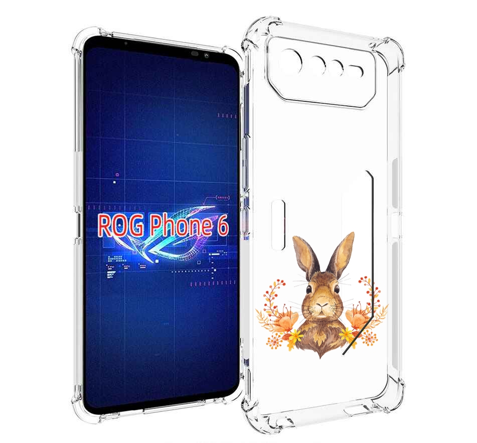 

Чехол MyPads зайка в цветах для Asus ROG Phone 6, Прозрачный, Tocco