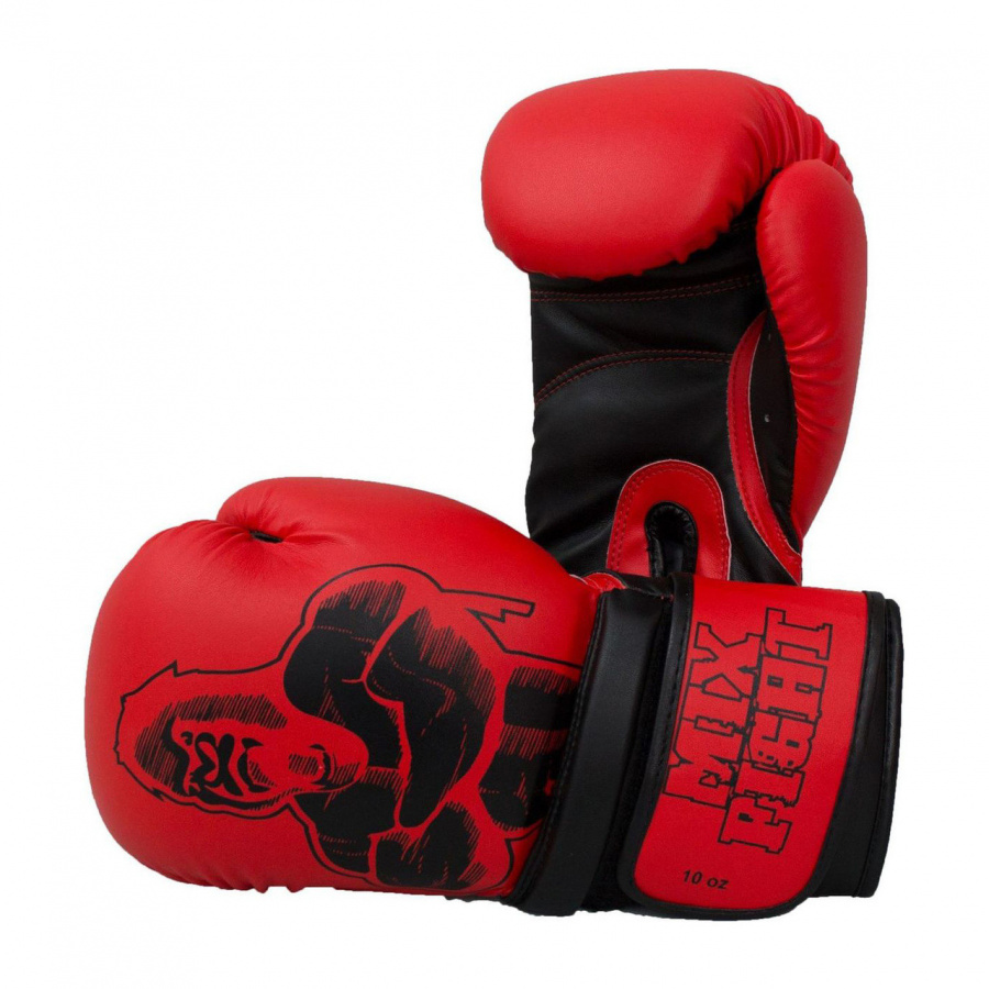 фото Top ten top ten боксерские тренировочные перчатки красно-черные mixfight gorilla