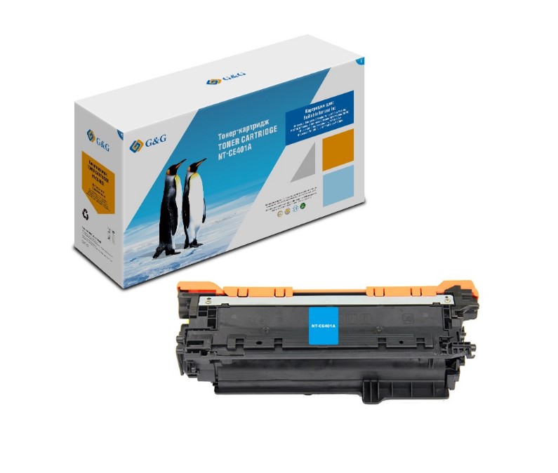 

Картридж для лазерного принтера CACTUS NT-CE401A голубой, совместимый, NT-CE401A