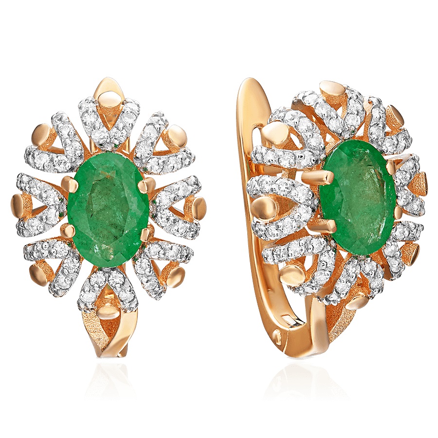

Серьги из красного золота с бриллиантом PLATINA jewelry 02-0771-00-106-1110-30, 02-0771-00-106-1110-30