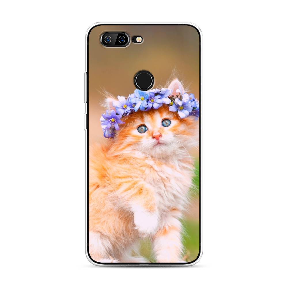 

Чехол Awog на Lenovo S5 / Леново S5 "Рыжий кот в венке", Коричневый;синий, 112550-1