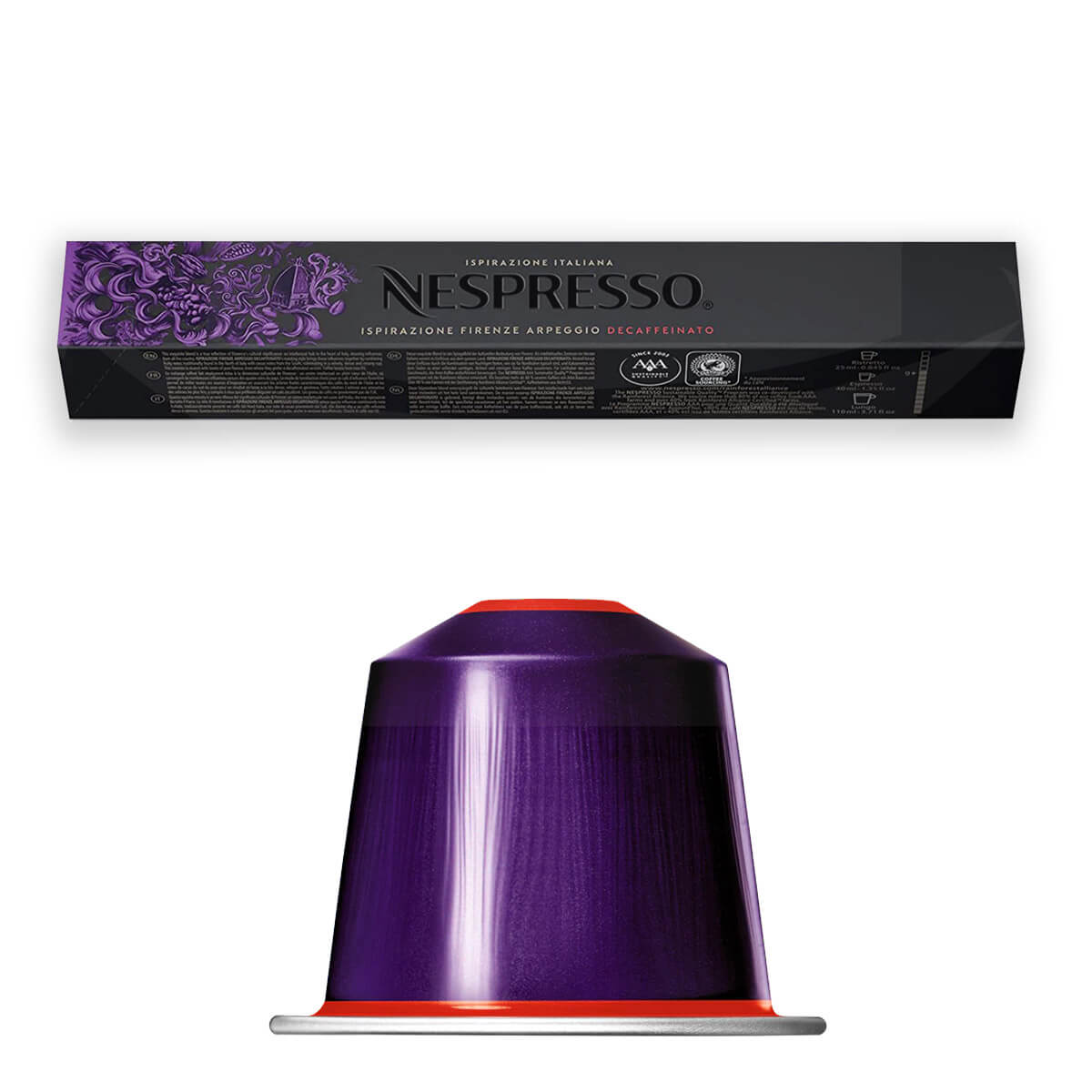 

Кофе в капсулах Nespresso Ispirazione Firenze Arpeggio Decaffeinato, 10 капсул