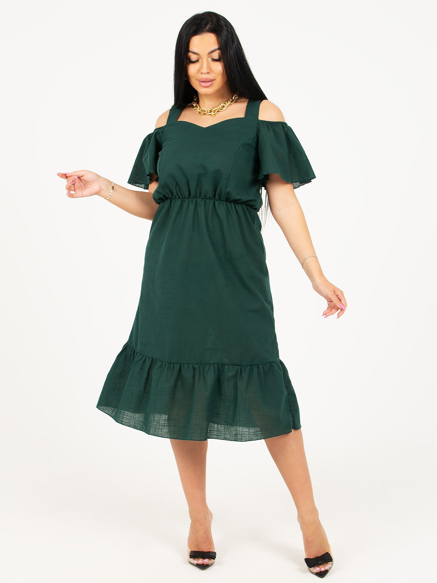 Сарафан женский INSTINITY Мася зеленый 50 RU