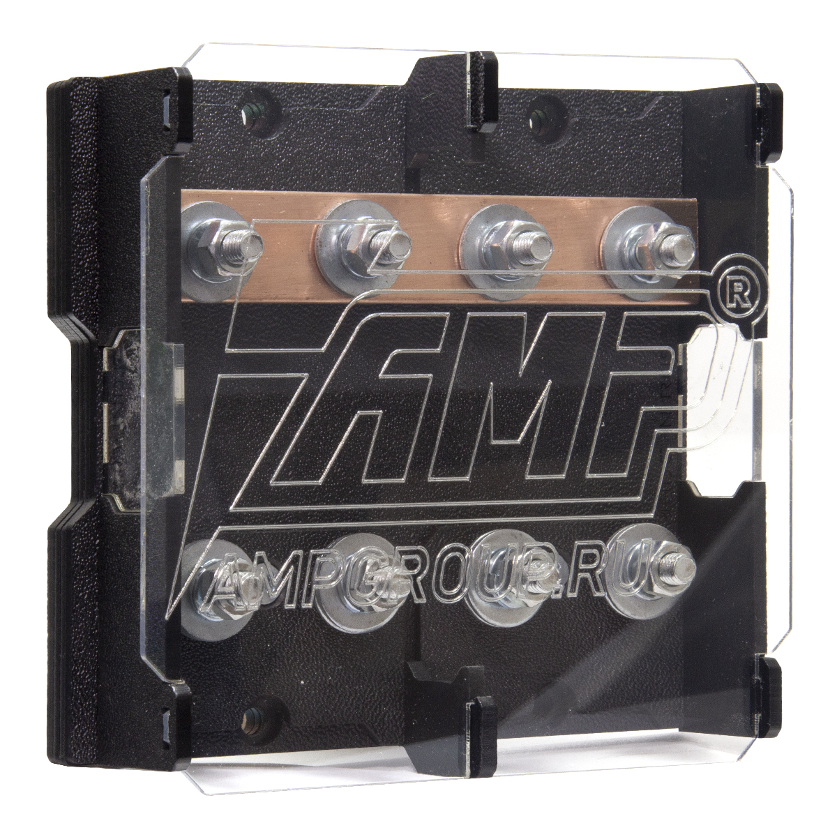 Дистрибьютер питания АМР под 4 ANL, медная шина, ABS-P4