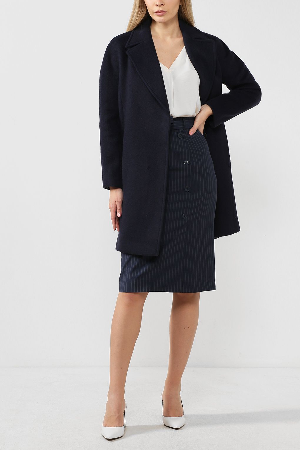 

Пальто женское SABRINA SCALA SS20096055-029 синее 52, SS20096055-029