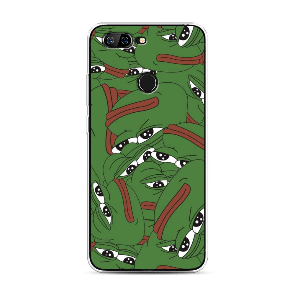 

Чехол Awog на Lenovo S5 / Леново S5 "Печальный frog", Зеленый;белый, 112550-9