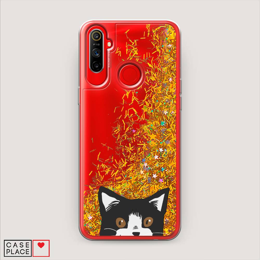 

Чехол Awog на Realme C3 "Подглядывающий кот", Разноцветный, 253090-1