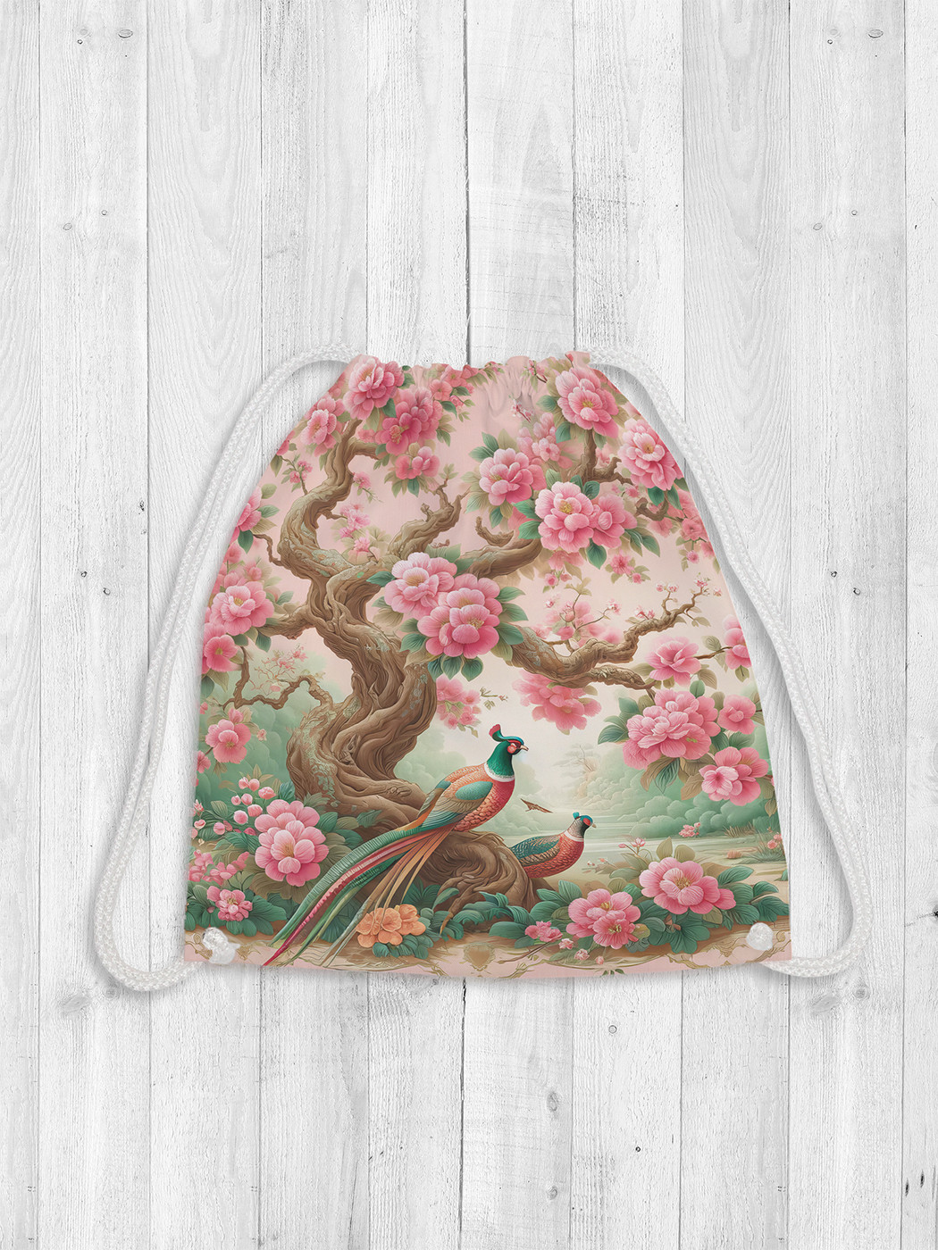 

Сумка мешок для обуви JoyArty Розовое древо 38x40 bpa sd1957, Розовый, Розовое древо