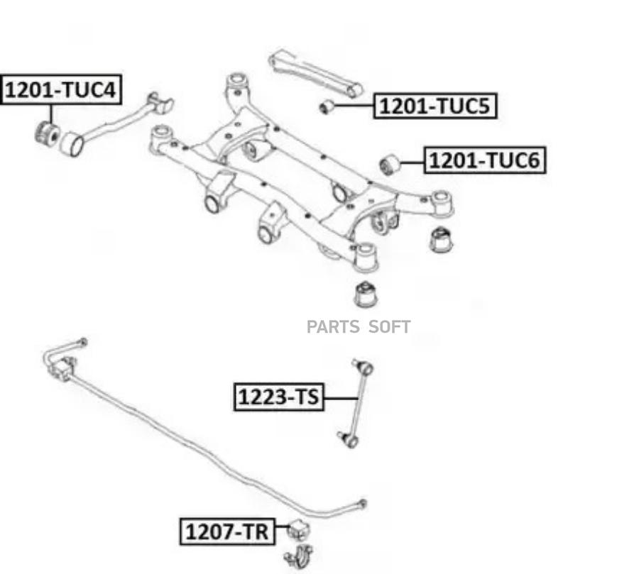 Подушка Дифференциала Задняя Hyundai Tucson Jm 2004- ASVA 1201-tuc6