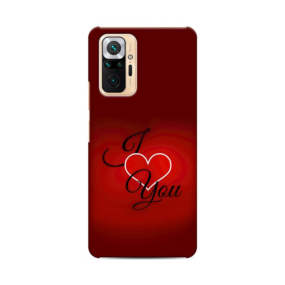 фото Пластиковый чехол "i love you 3" на xiaomi redmi note 10 pro awog