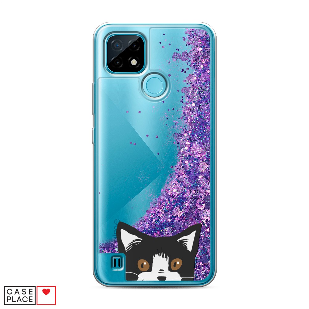 

Чехол Awog на Realme C21 "Подглядывающий кот", Разноцветный, 254992-1