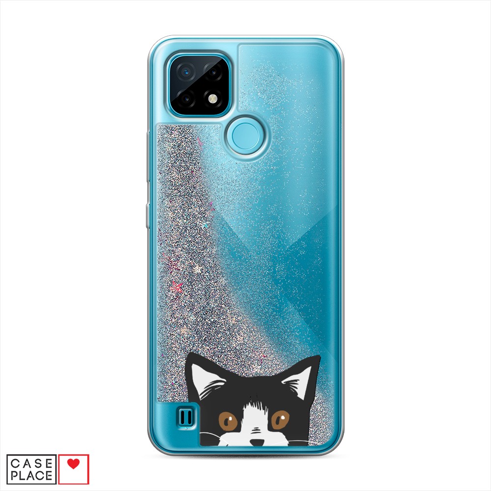 

Чехол Awog на Realme C21 "Подглядывающий кот", Разноцветный, 254991-1