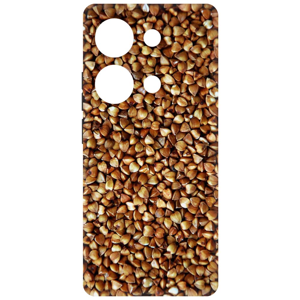 

Чехол-накладка Krutoff Soft Case Гречка для Poco M6 Pro 4G черный