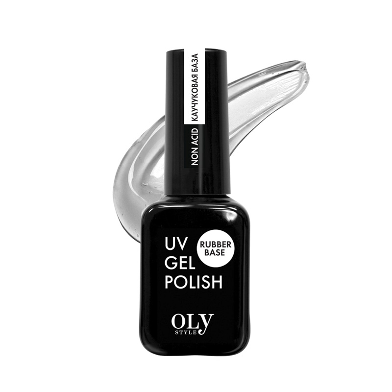 Каучуковое бескислотное базовое покрытие для гель-лака Oly Style Rubber Base Coat 10 мл