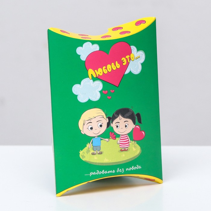 

Коробка складная "Любовь это…", зеленая, 11 х 8 х 2 см (10 шт.), Зеленый