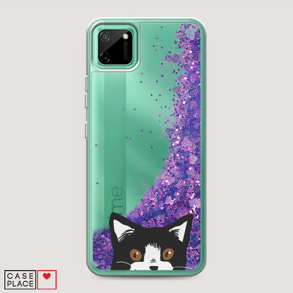 

Чехол Awog на Realme C11 2020 "Подглядывающий кот", Разноцветный, 253892-1