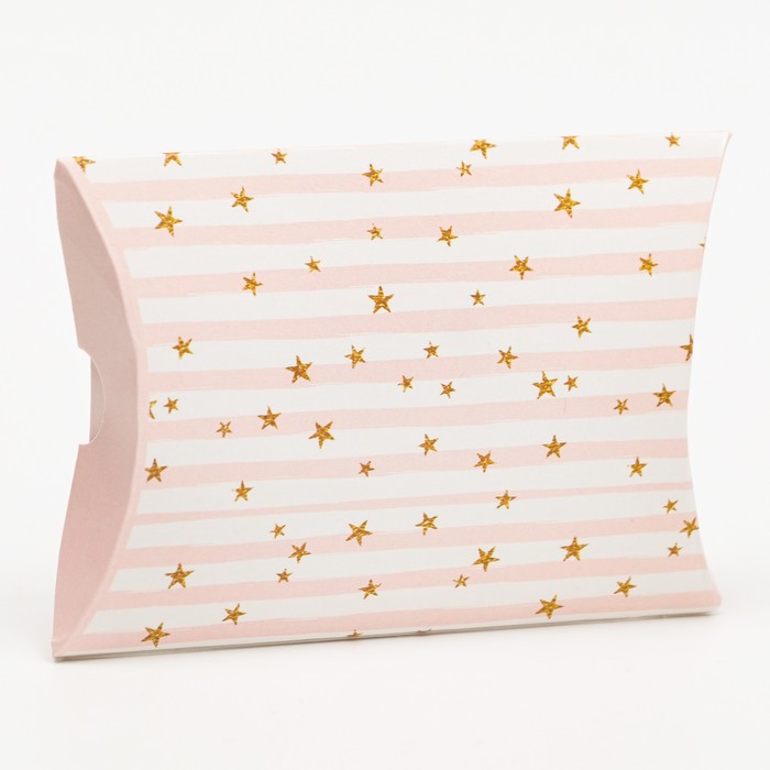 

Коробка складная "Звездная", 11 х 8 х 2 см, Белый;розовый