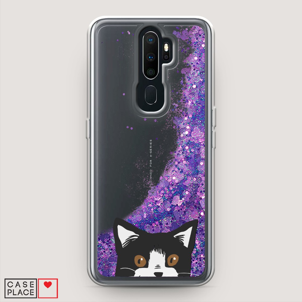

Чехол Awog на Oppo A5/A9 2020 "Подглядывающий кот", Разноцветный, 251392-1