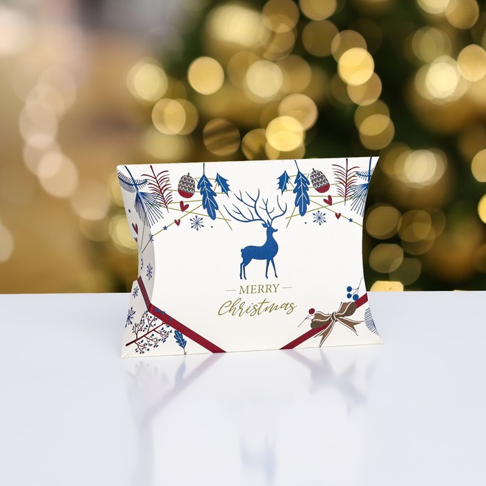

Коробка складная Merry christmas 15 х 11 х 3 см (10 шт.), Разноцветный