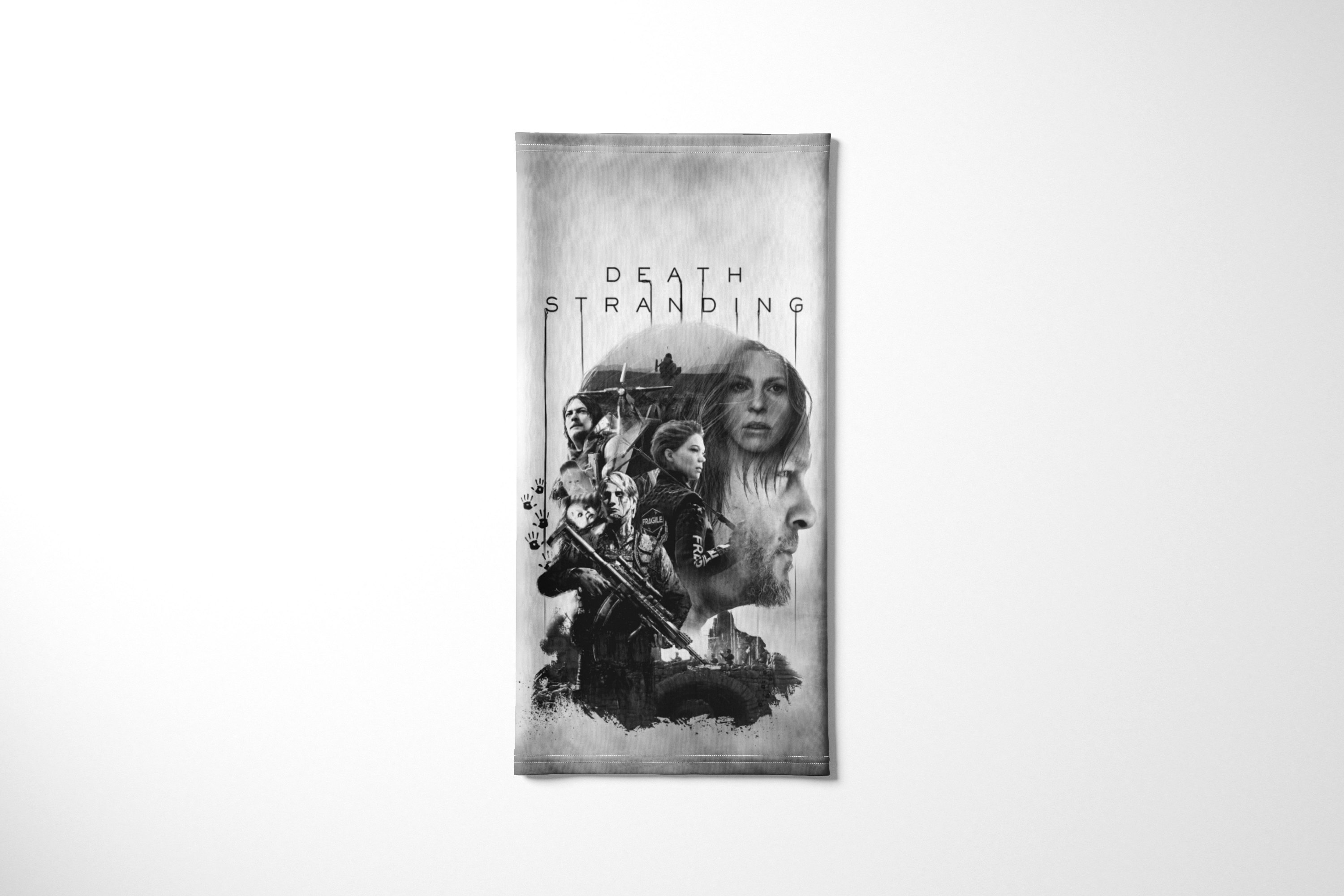 

Бандана / Бафф / Снуд-трансформер / Геймерам / Death Stranding, Белый;черный, BBuffVM_VM1968415