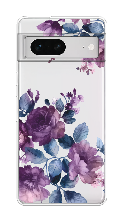 

Чехол на Google Pixel 7 "Purple Blossoms", Синий;фиолетовый, 271250-1
