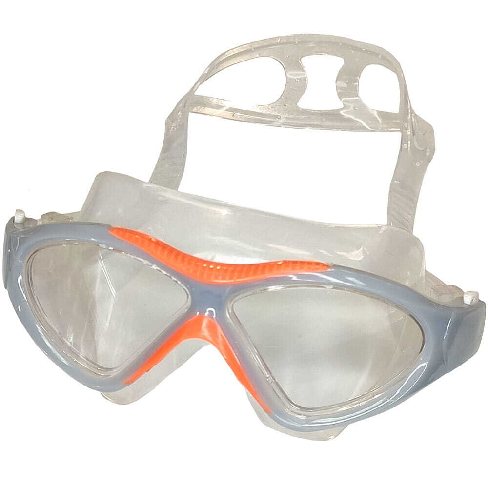 фото E36873-11 очки маска для плавания взрослая (серо/оранжевые) milinda