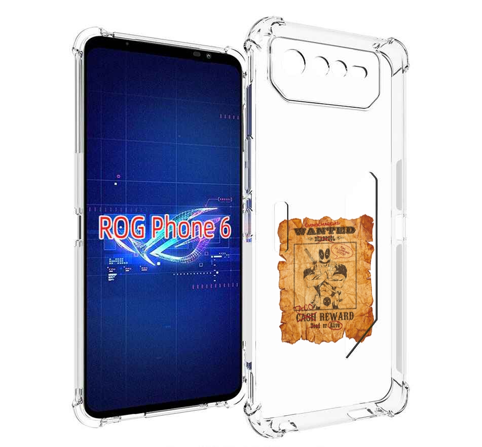 

Чехол MyPads дедпул для Asus ROG Phone 6, Прозрачный, Tocco