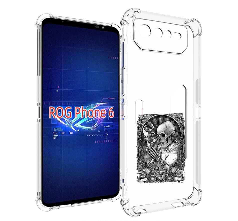 

Чехол MyPads девушка скелет для Asus ROG Phone 6, Прозрачный, Tocco