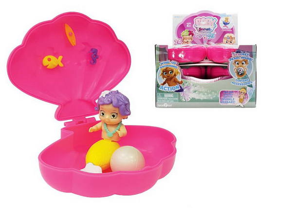 Коллекционная кукла-русалка JUNFA TOYS Baby Secrets Merbabes в ракушке,11 видов + 1 редкий headstart куколка русалка в ракушке baby secrets merbabes 78060