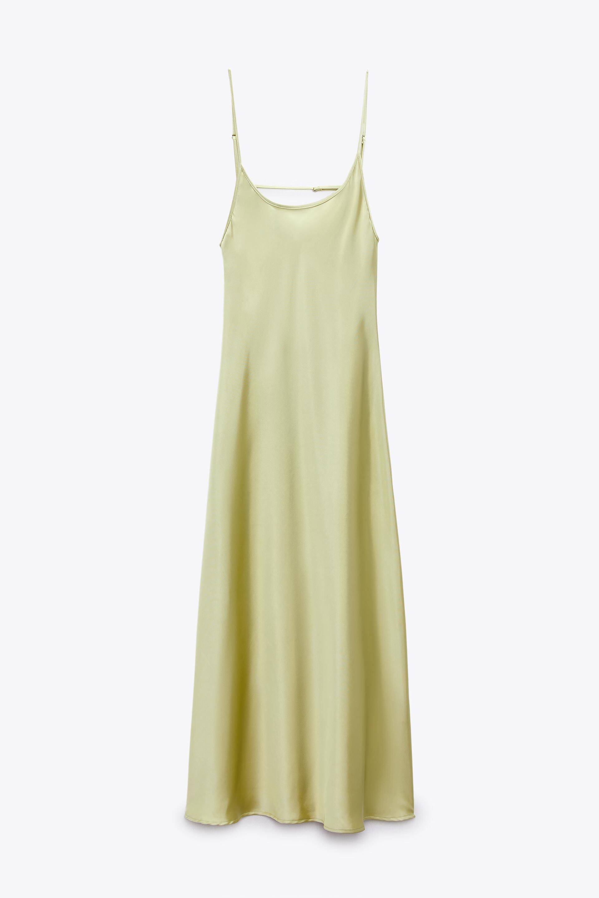 Платье женское ZARA 07102345 зеленое M (доставка из-за рубежа)