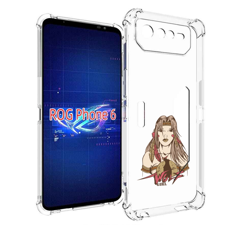 Чехол MyPads девушка волк для Asus ROG Phone 6
