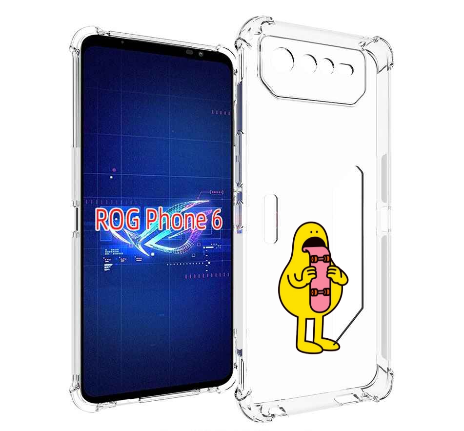 

Чехол MyPads язычок скейтер для Asus ROG Phone 6, Прозрачный, Tocco