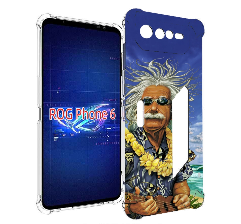 

Чехол MyPads энштейн на отдыхе для Asus ROG Phone 6, Прозрачный, Tocco