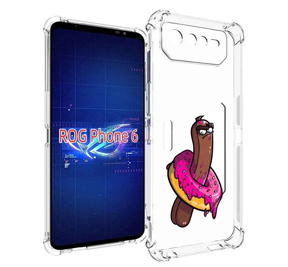 

Чехол MyPads эклер в пончике для Asus ROG Phone 6, Прозрачный, Tocco