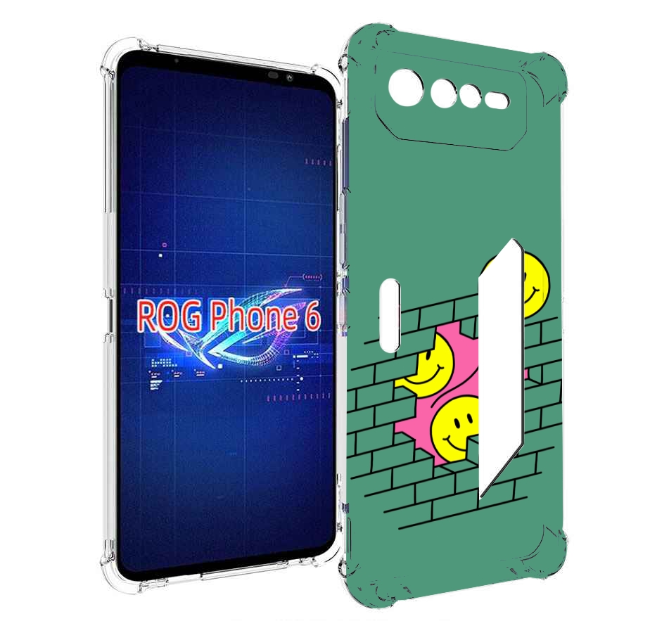 

Чехол MyPads шарики в стене для Asus ROG Phone 6, Прозрачный, Tocco