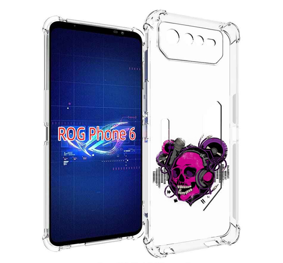 

Чехол MyPads череп 1 для Asus ROG Phone 6, Прозрачный, Tocco