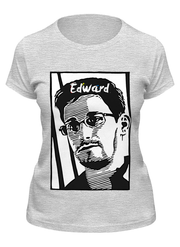 

Футболка женская Printio Edward snowden серая 2XL, Серый, Edward snowden