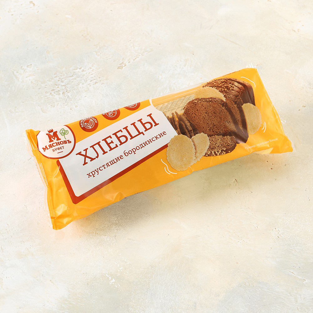 Хлебцы ржано-пшеничные МясновЪ БУФЕТ хрустящие бородинские 70 г