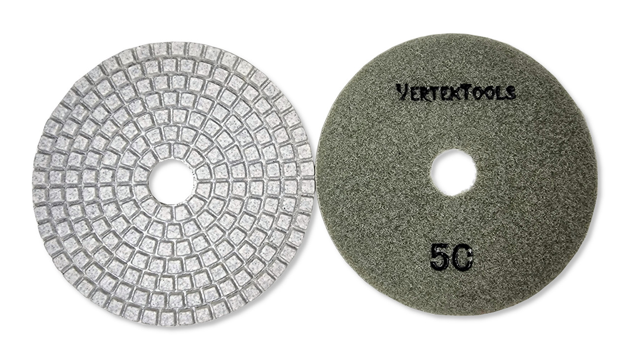 Шлифовальный круг VertexTools Черепашка, 100мм/ Р-50, алмазный, гибкий