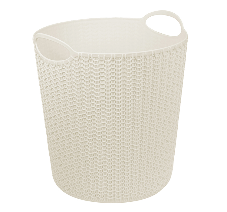 Корзина для бумаг «Вязание», 10 л, цвет белый