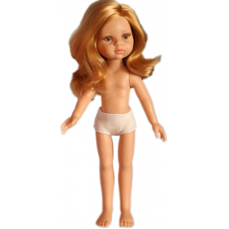 Paola Reina Кукла Даша без одежды, 32 см, волнистые волосы, без челки, глаза медовые