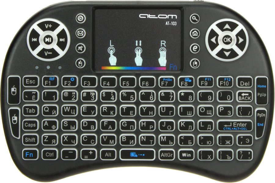 

Беспроводная игровая клавиатура Atom АТ-103 Black, АТ-103
