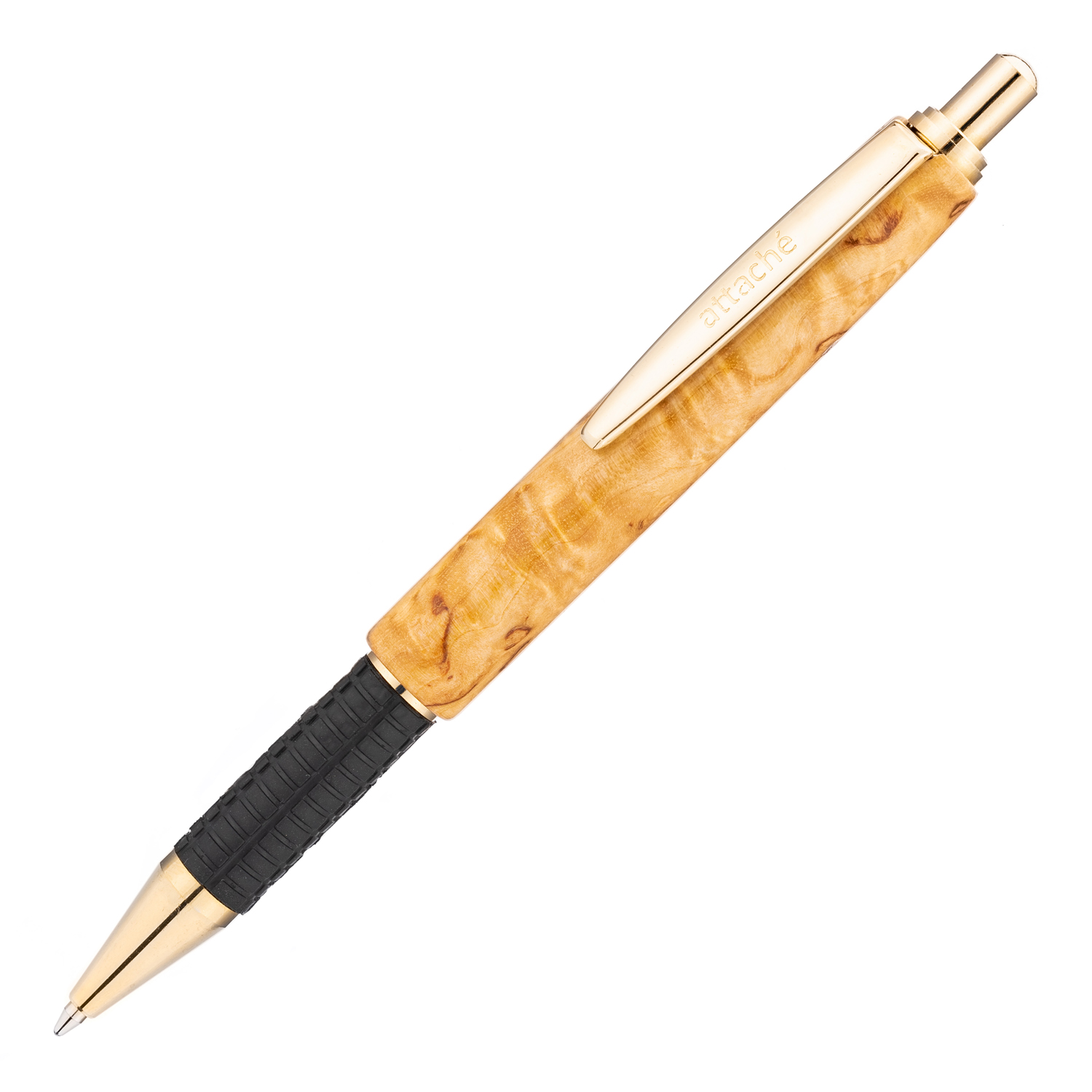Шариковая ручка из карельской берёзы Классика 1 в чёрном футляре