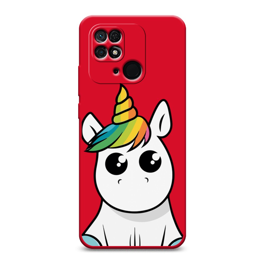 

Матовый силиконовый чехол "Глазастый единорог" на Xiaomi Redmi 10C, Глазастый единорог