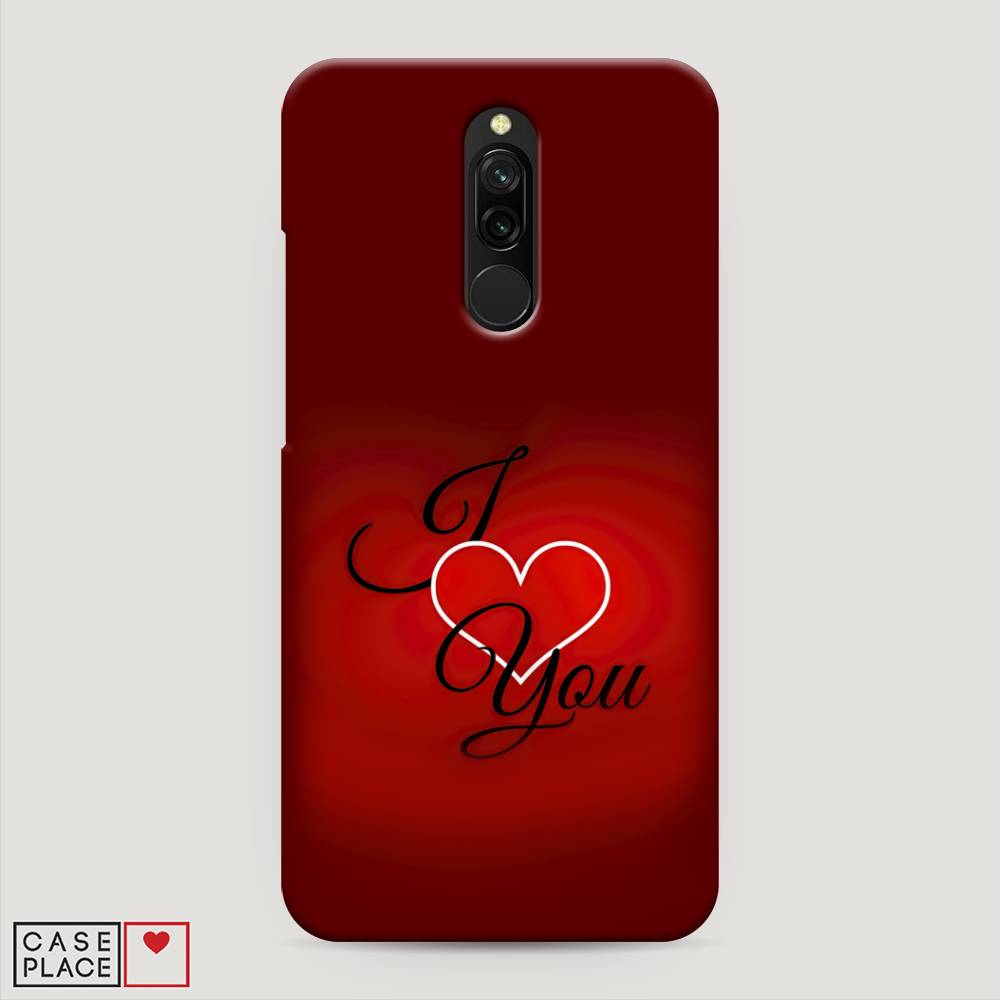 фото Пластиковый чехол "i love you 3" на xiaomi redmi 8 awog